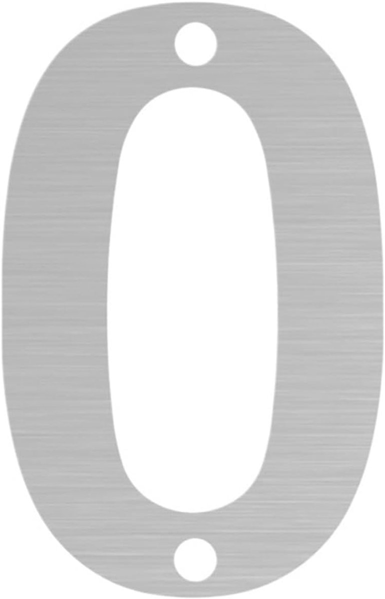 1 St 7.5/9/10/12 Cm Rvs Huisnummer Dubbele Schroefgat Nummers Adres Teken 0-9 Letters Digitale Metalen Tag(0,9cm)