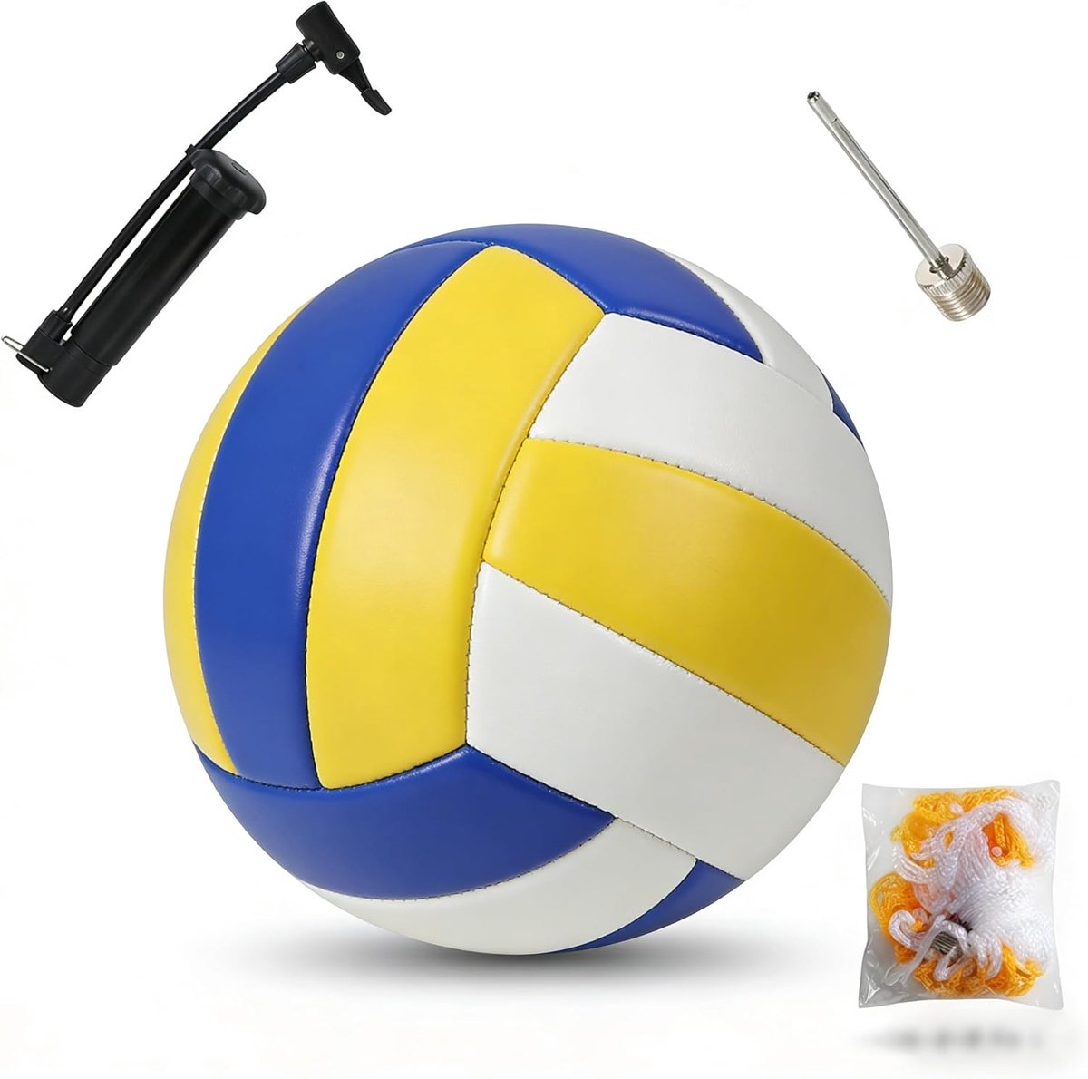 Volleybal, beachvolleybal, volleybalcadeau, zacht, waterdicht en duurzaam, wordt geleverd met pomp, luchtnaald en netzak.