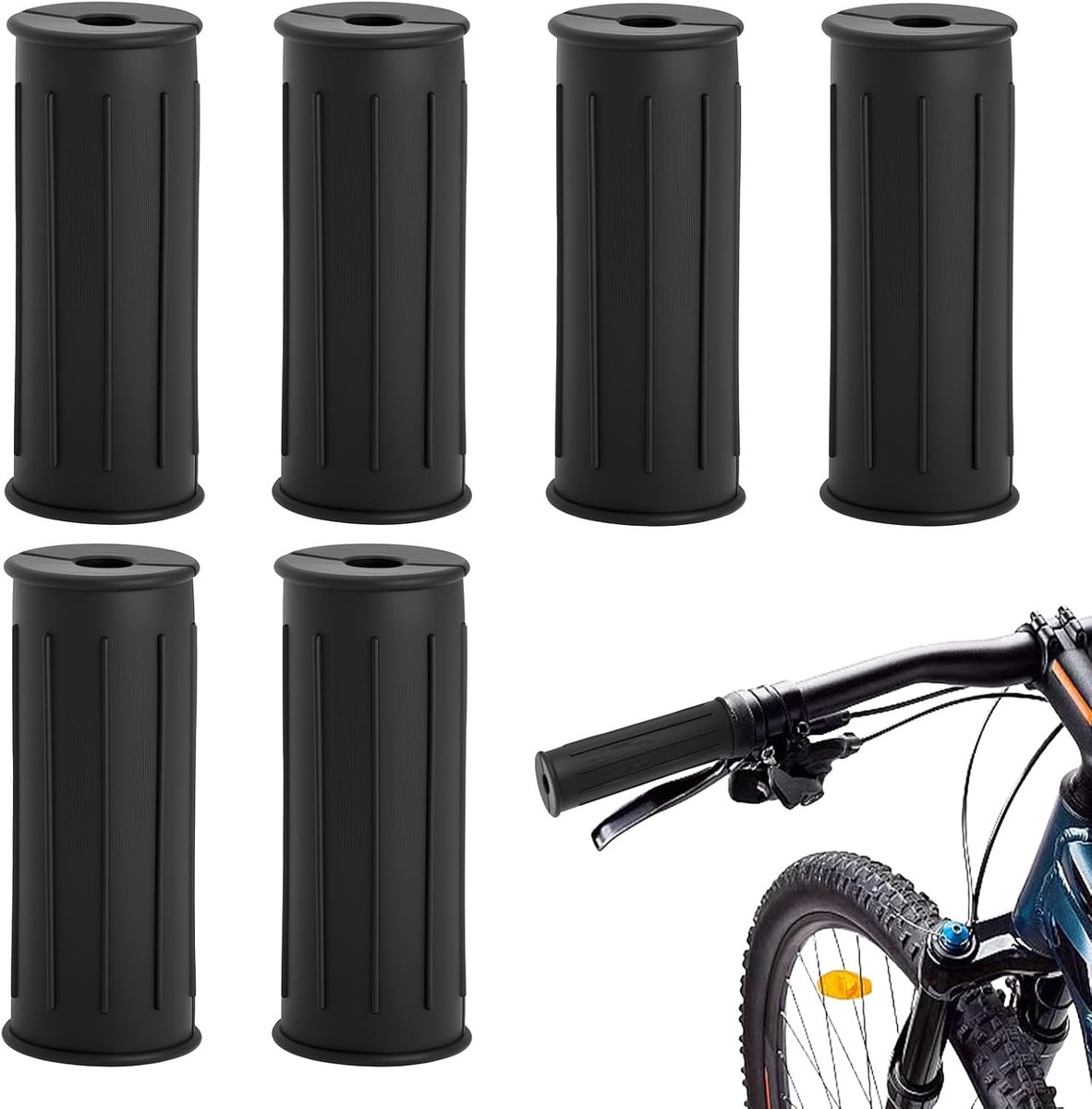 6 stuks kruiwagengrepen 30 mm, voor kruiwagen, kruiwagengrepen, reservehandgrepen van pvc, antislip, 10 cm, voor steekwagen, handwagen, tuinwagen