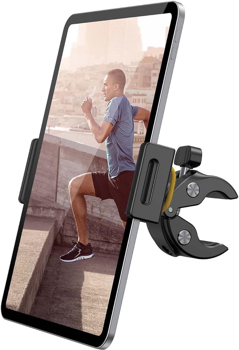 Hometrainer Tablethouder, Loopband Hometrainer Tablethouder - Verstelbare Stuurbeugel voor Binnen voor iPad Pro 9.7, 10.5, 12.9, Air mini 2 3 4, iPhone, Samsung Tab, andere 4.7-13" tablets