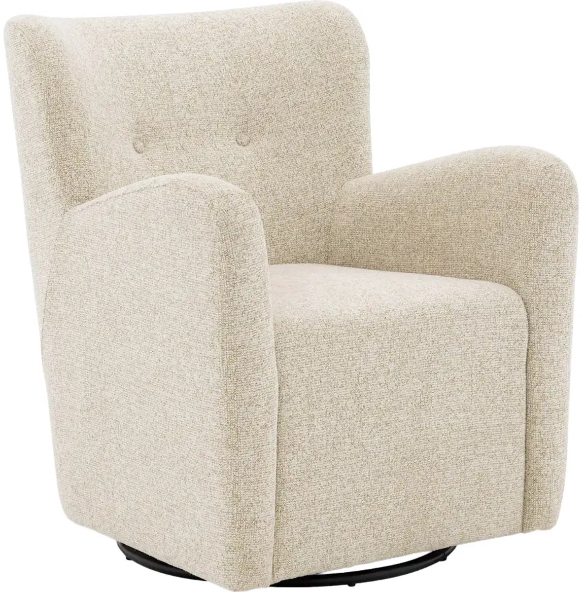 Goossens Fauteuil Brownie - Stof - Wit