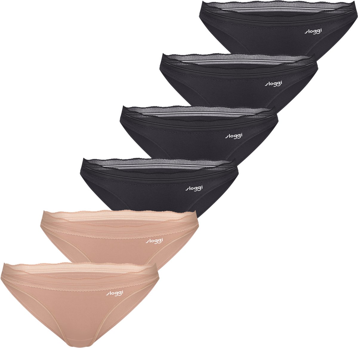 sloggi Dames slip / onderbroek 6 pack Go Blush