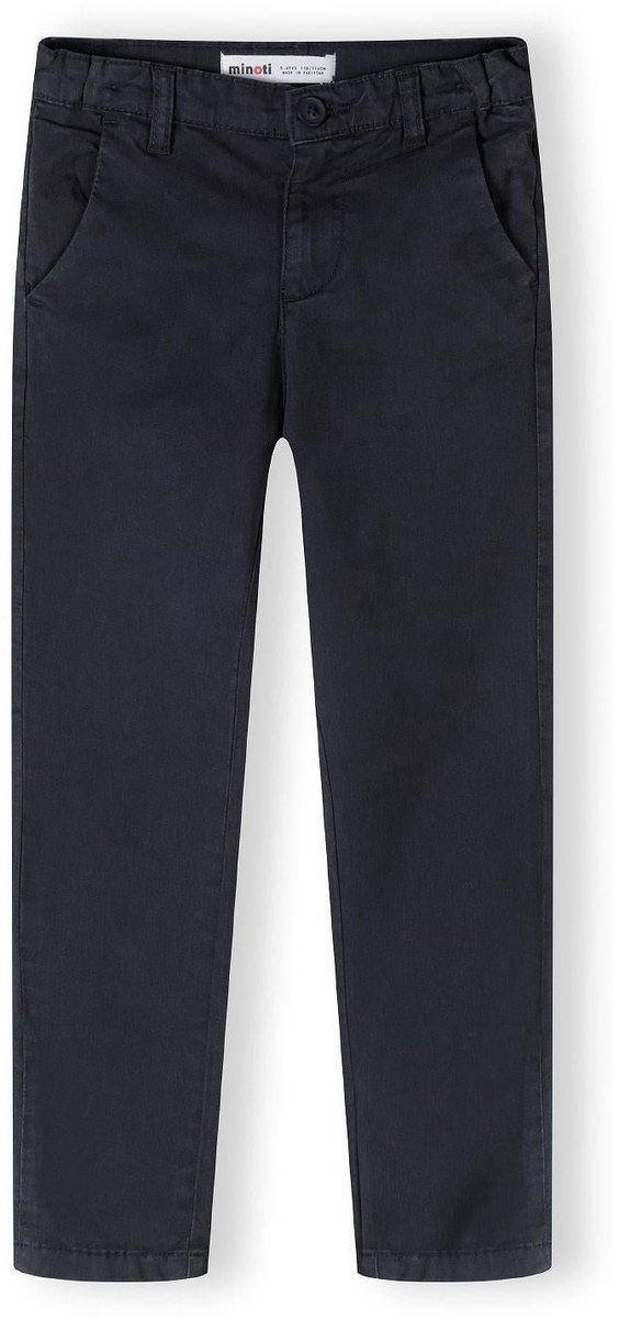 Minoti chino jongens donkerblauw - katoen - steekzakken