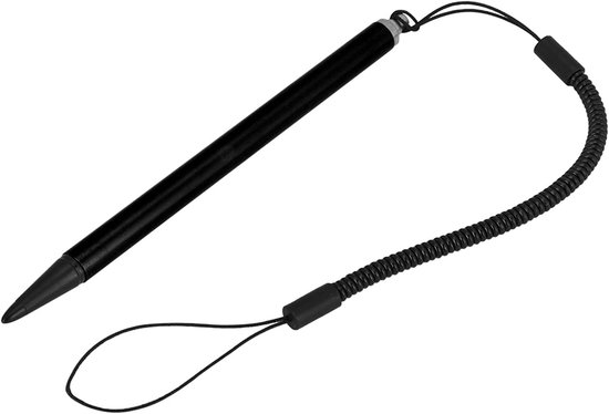 Schermaanraakpen met Veerkabel, Vervanging van Harde Styluspen met Aanraakscherm Vervanging van Aanraakscherm, Geschikt voor Resistieve Mobiele Telefoons, Resistieve Tablets, MP4, MP5 (Zwart) — afbeelding 2