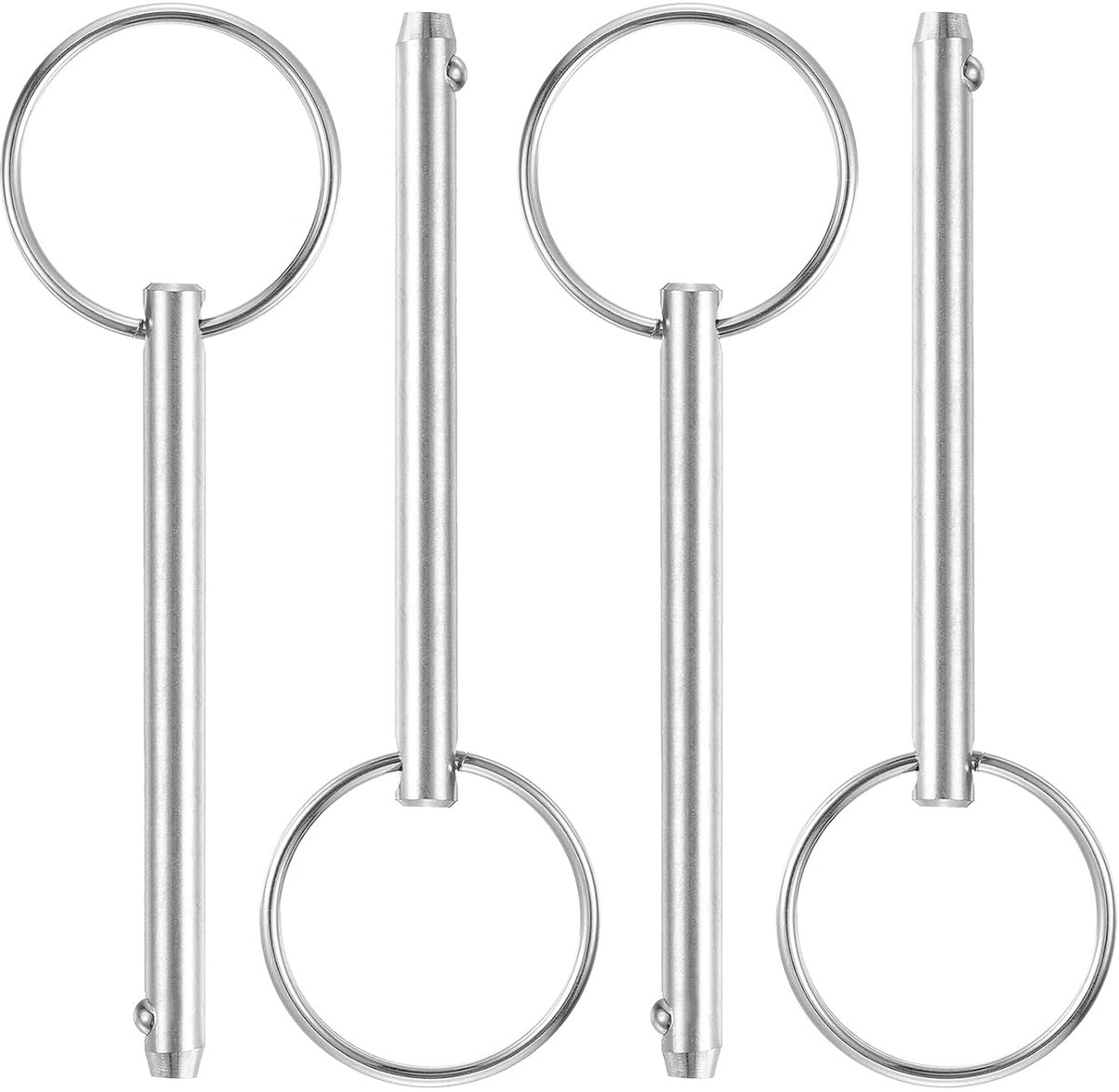 4 stuks 6 mm x 60 mm snelontgrendelingspinnen, koolstofstaal maritieme hardware voor marinezetel in de bergen, scheepsbouw, scheepsbouw, zilver