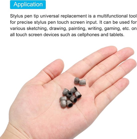 6 stuks stylus penpunten geleidend netvezel capacitief touchscreen pennen tip universele vervanging 5,5 mm — afbeelding 3