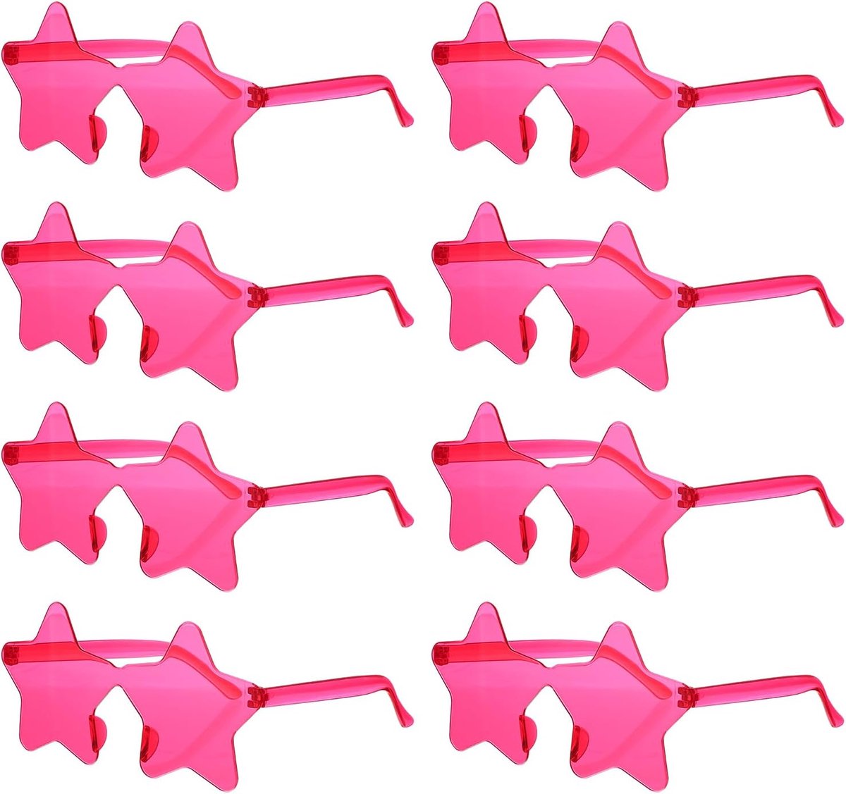 Stervormige zonnebril, voor strandfeest, kleurrijke regenboogzonnebril, vrijgezellenfeest, feestbril voor dames en heren, transparant, grappig afstuderen, paars