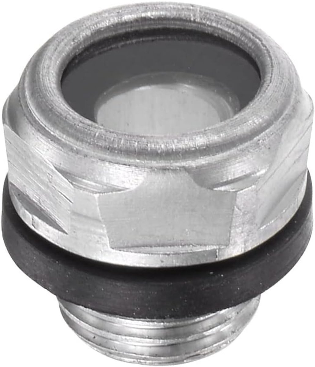 sourcing map Luchtcompressor, olie-indicator, kijkglas, M10 x 1 mm, aluminium vloeistofmeter