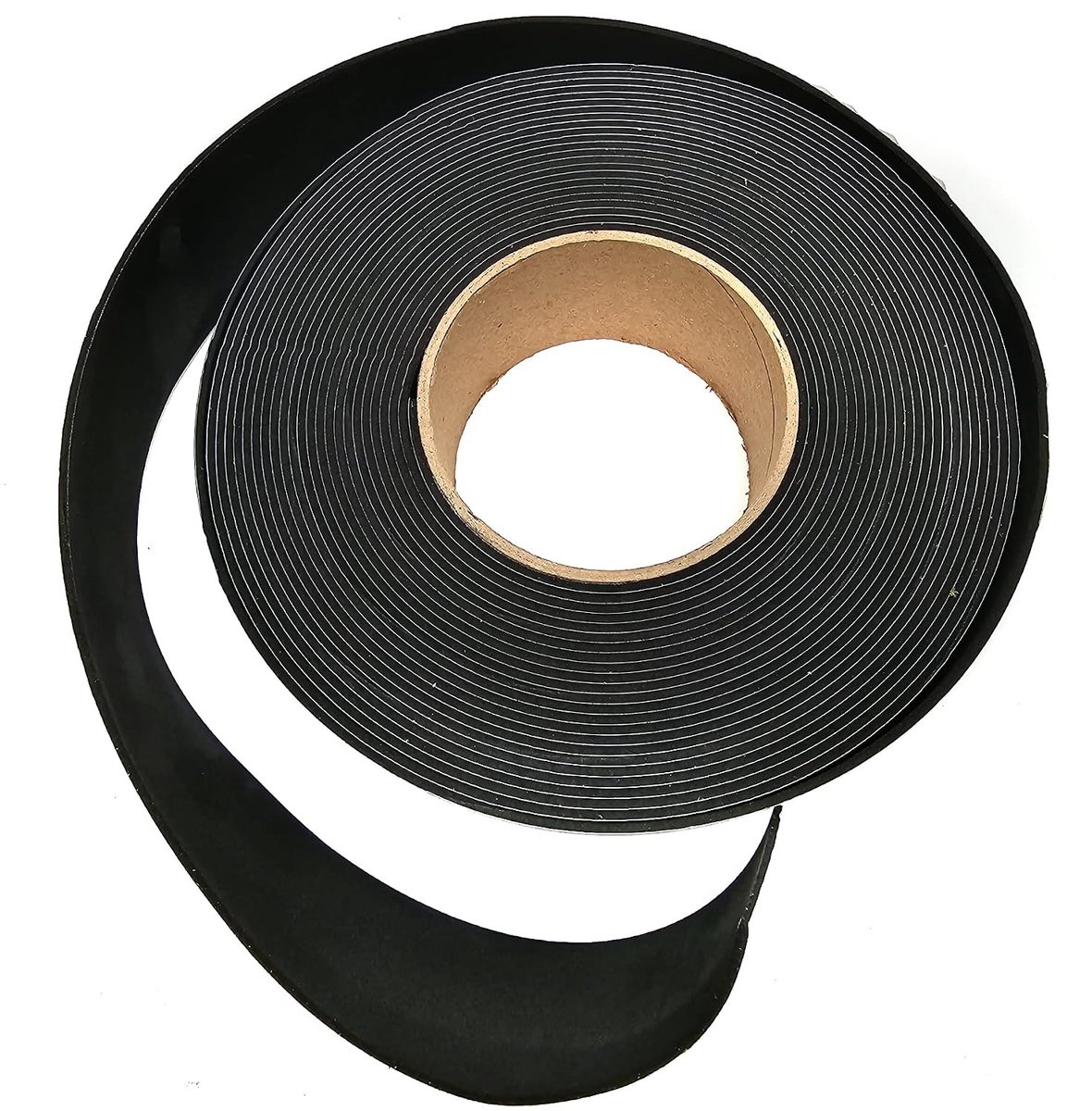 - Schuim Zwart. Lengte: 10 m op rol, eenzijdig zelfklevend (50 mm x 2 mm)