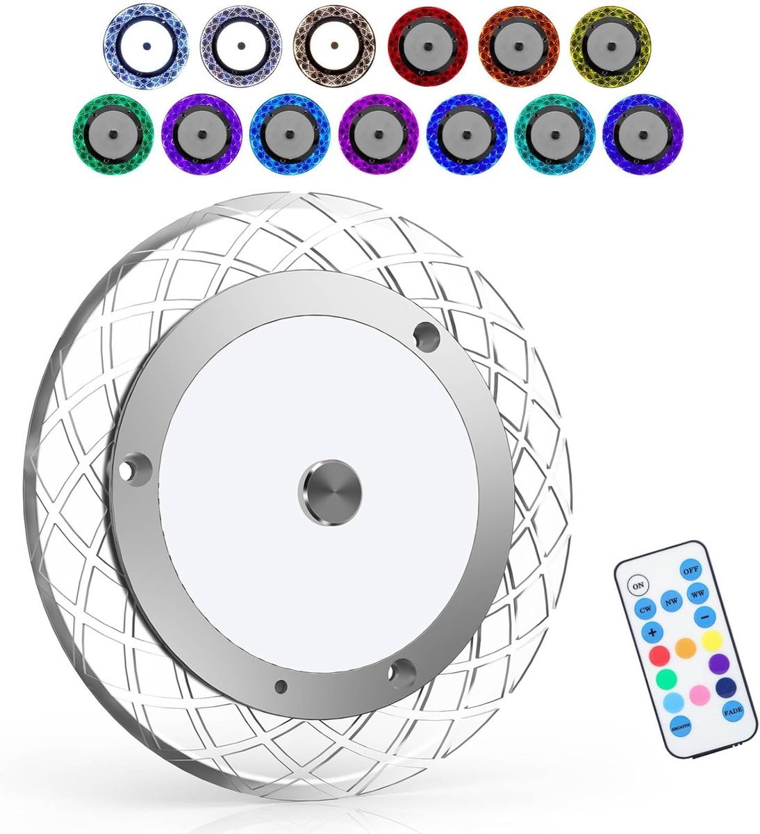 SnelShoppen - LED Plafondlamp 12 V voor Motorhome met Schakelaar, 5 W, 600 LM, Binnenverlichting voor Caravan, Auto, Boot, 81 LEDs, 3500-4500-6500 K,