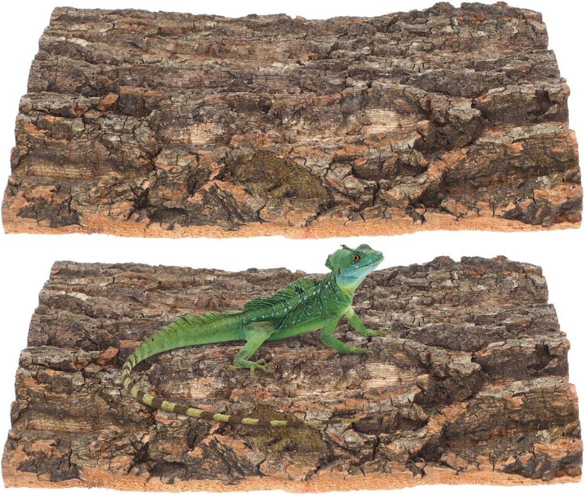 Kurk Terrarium Achtergrond 11,8 x 7,9 inch Reptielen Schors Kurk Hout Schors Terrarium Decor Reptielen Klimmen Mat Habitat Decor voor Beared Dragon Hagedis Geckos Spider Turtle