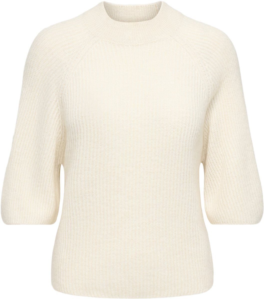 Jacqueline de Yong Trui Jdyhenny 3/4 O-neck Pullover Knt 15379684 Ecru/melange Dames Maat - S