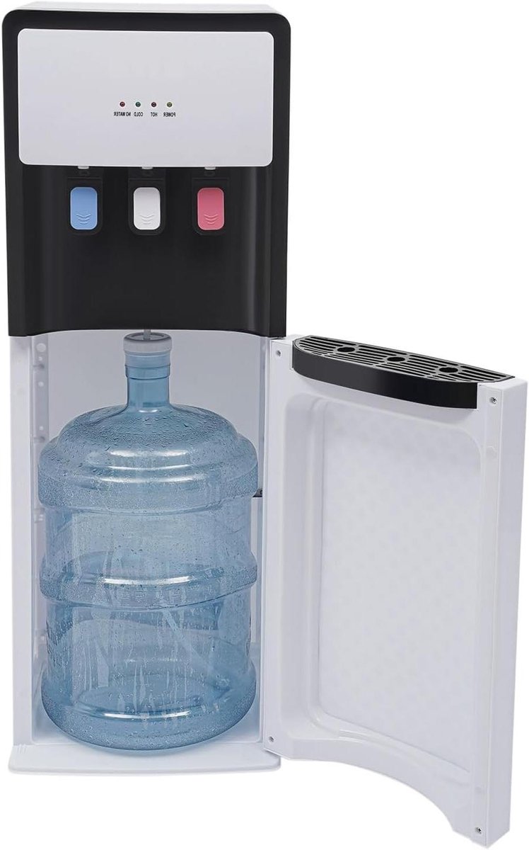 Waterdispenser Bodemvulling - Drankautomaat - Altijd Drank Klaar - Warm Koud Kamer Temperatuur - 92.5 cm Hoog - Wit