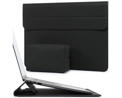 15-16 Inch Laptop Hoes Sleeve met Standaard voor MacBook Pro 16 M5/M4/M3/M2/M1 Pro/Max 2026-2019, XPS 15, MacBook Pro 15 2015-2012, Samsung Galaxy Book Pro/Flex 15, Zwart
