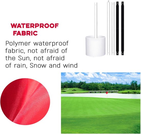 Golf Trainingsset - Oefen Golftas - Baan Aanleggen - Dubbelzijdig Ontwerp - 493 cm - Rood van GOLF — afbeelding 5