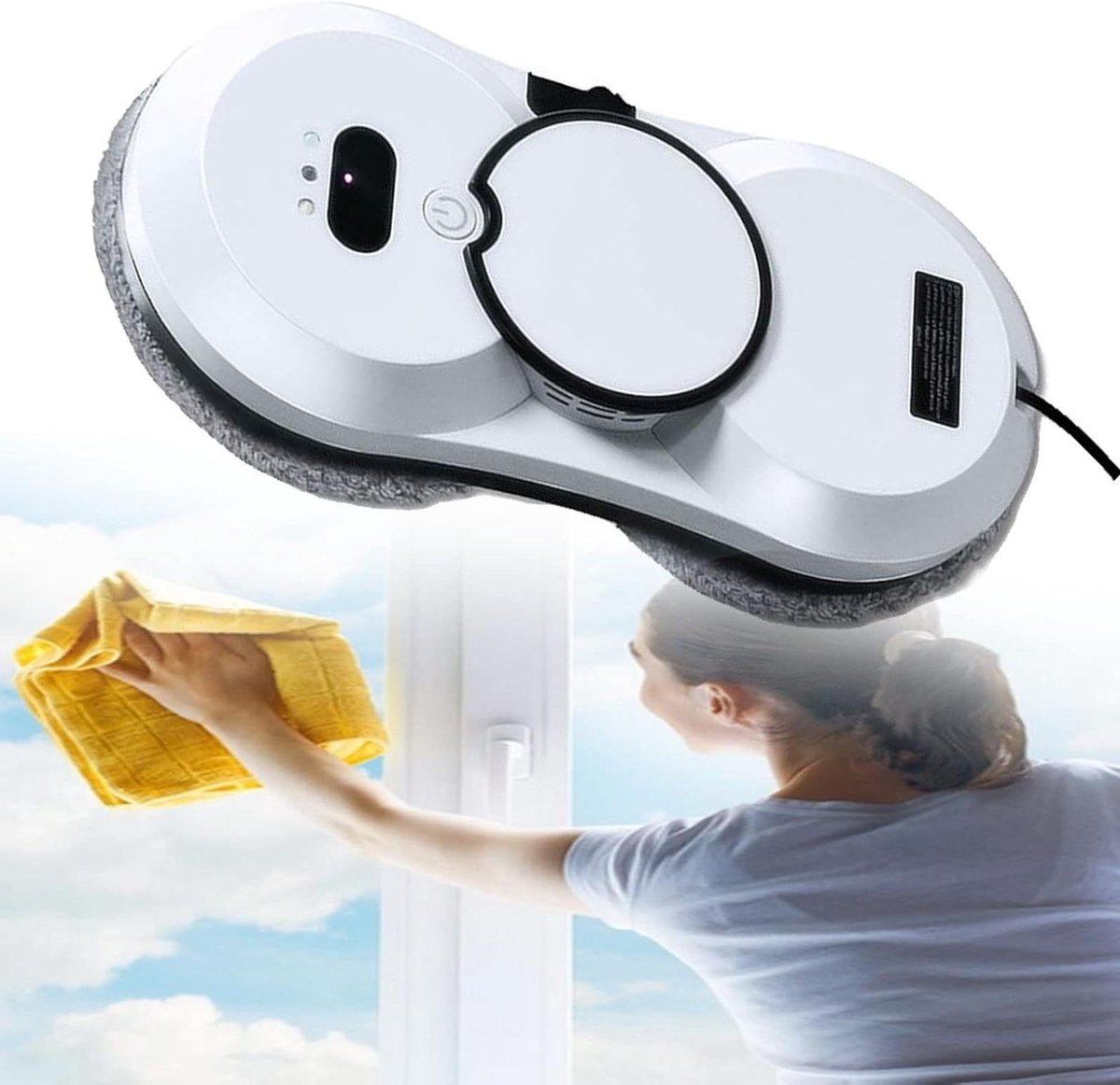 Ramenwasser Robot - Glazenwasser Slim - Automatisch Ramen Schoonmaken - Met Watersproei Functie - Afstandsbediening - Wit