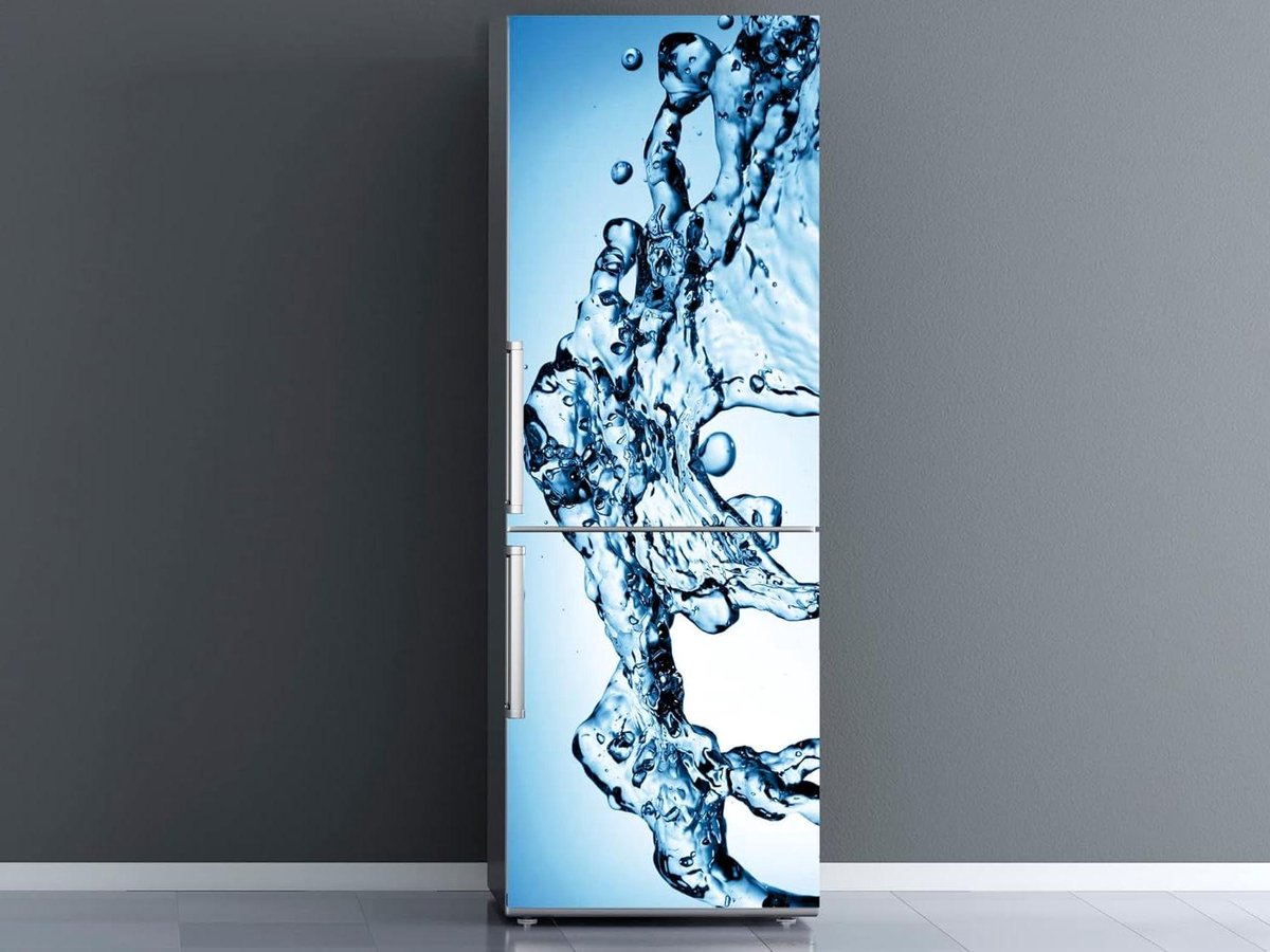 Koelkast Sticker - Keuken Decoratie - Keuken Opfrissen - Waterbestendig Design - 185x60cm 