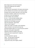 Pagina uit 'Feest in de ruimte' met tekst en illustratie van twee kinderen in een raket, terwijl een hond naar buiten kijkt.