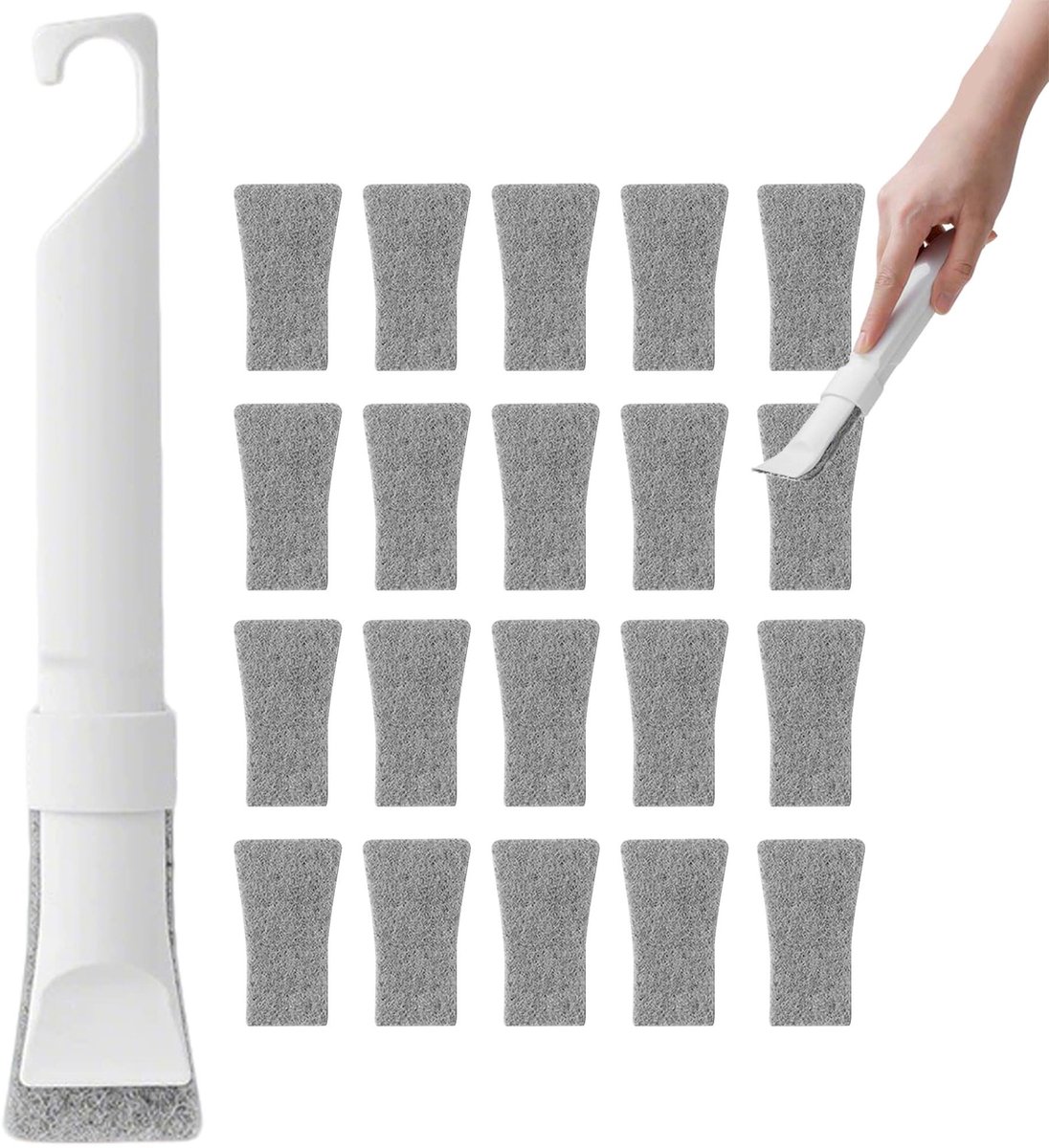 Dailygoods- Sponsreinigingsschraper 2-in-1 - Spleet Reinigingsborstel - Badkamerborstel - Tegelafdichting - Ergonomische Handgreep - Dieptereiniging