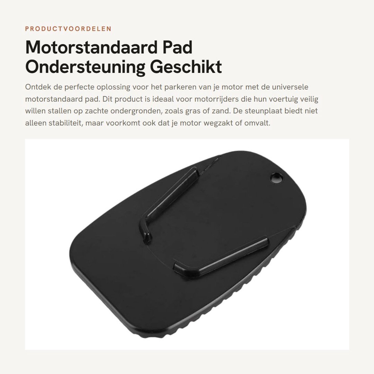 Dailygoods- Motorstandaard Universeel - Motorstandaard Achterwiel - Steunplaat - Verrijdbaar - Antislip - Geschikt voor Zachte Ondergrond - Motorsteun