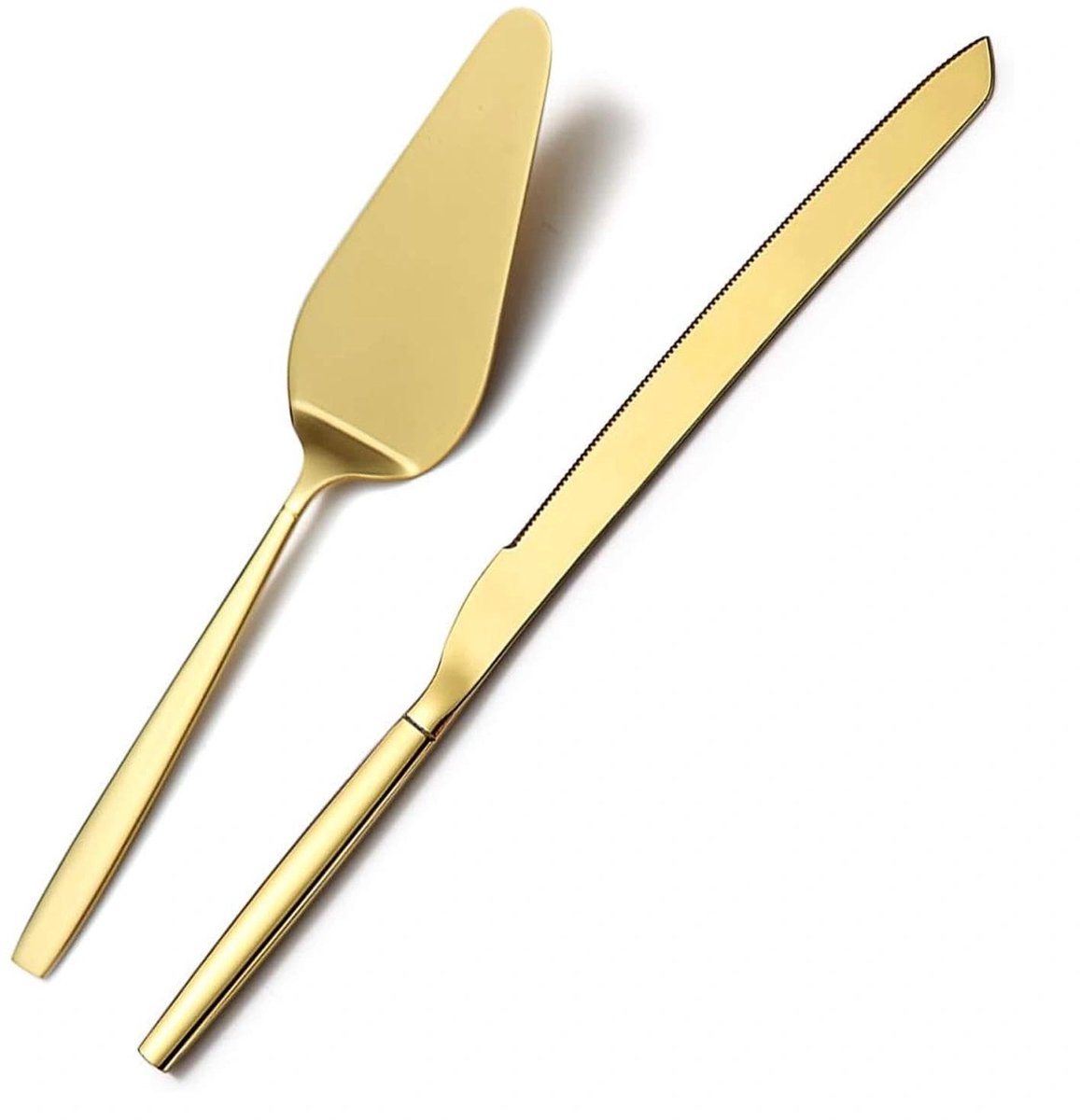 Dailygoods- Taartsnijset Elegant Design - Bruiloft/Feest - Roestvrij Staal - Taartmes - Taartschep - Ergonomisch Design