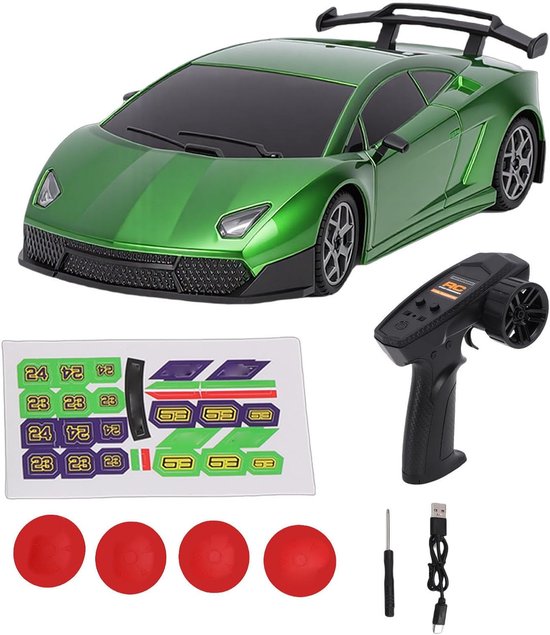 RC Drift Auto - Afstandsauto Race - Drift Races - Instelbare Gyroscoop - 1:43 Schaal - Rood — afbeelding 3