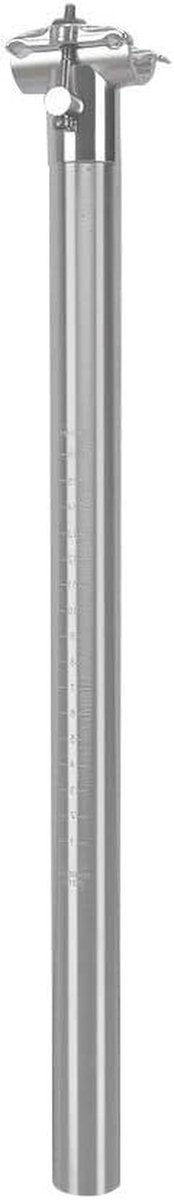 Fiets Zadelpen - Aluminium Zadelpen - Comfortabel Fietsen - Schokabsorberend Ontwerp - 580mm Lengte - Zilver