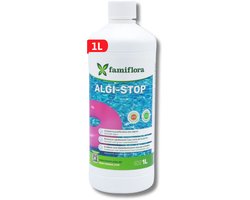 Famiflora Algi-Stop vloeibaar 1L - Tegen algengroei in het zwembad! - Voorkomt algengroei zodat je zwembadwater altijd helder en uitnodigend blijft