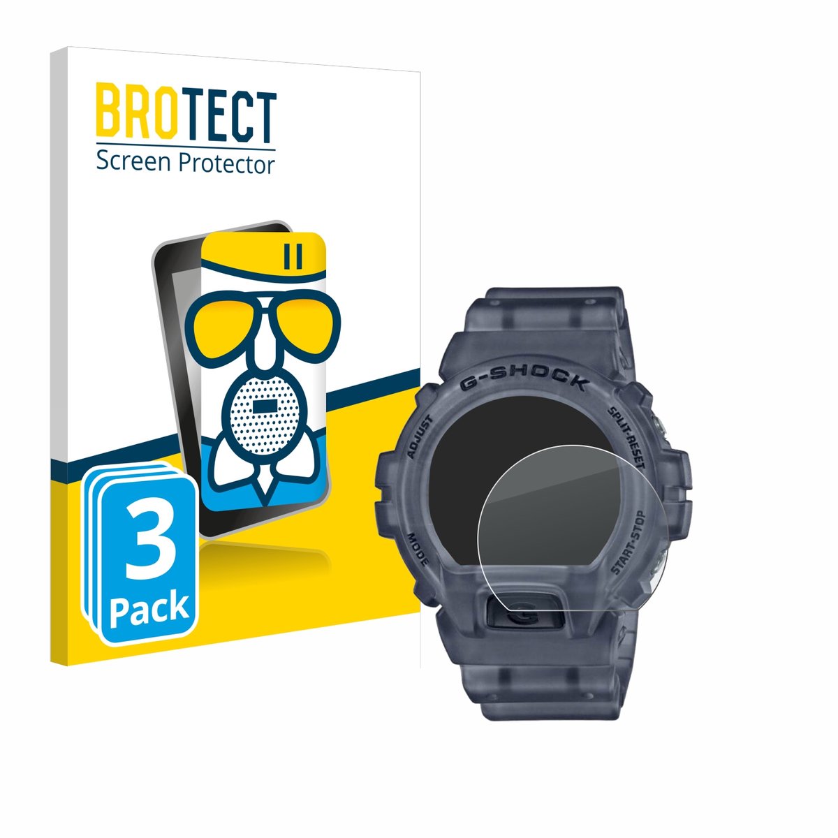 Brotect - Screenprotector Voor Casio G-Shock Dw-6900 - Folie Beschermfolie Beschermglas Matte 3 Stuks