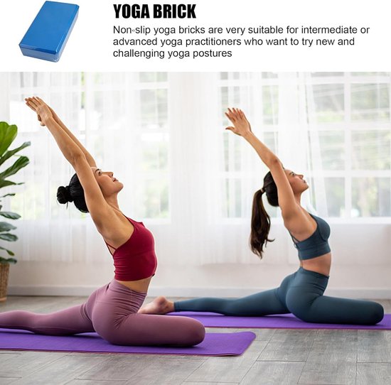 Yogablokken Set - Yogastenen Schuimkussen - Yoga Oefeningen - Antislip Schuimrubber - 23 x 15 x 7.5 cm - Donkerblauw — afbeelding 5