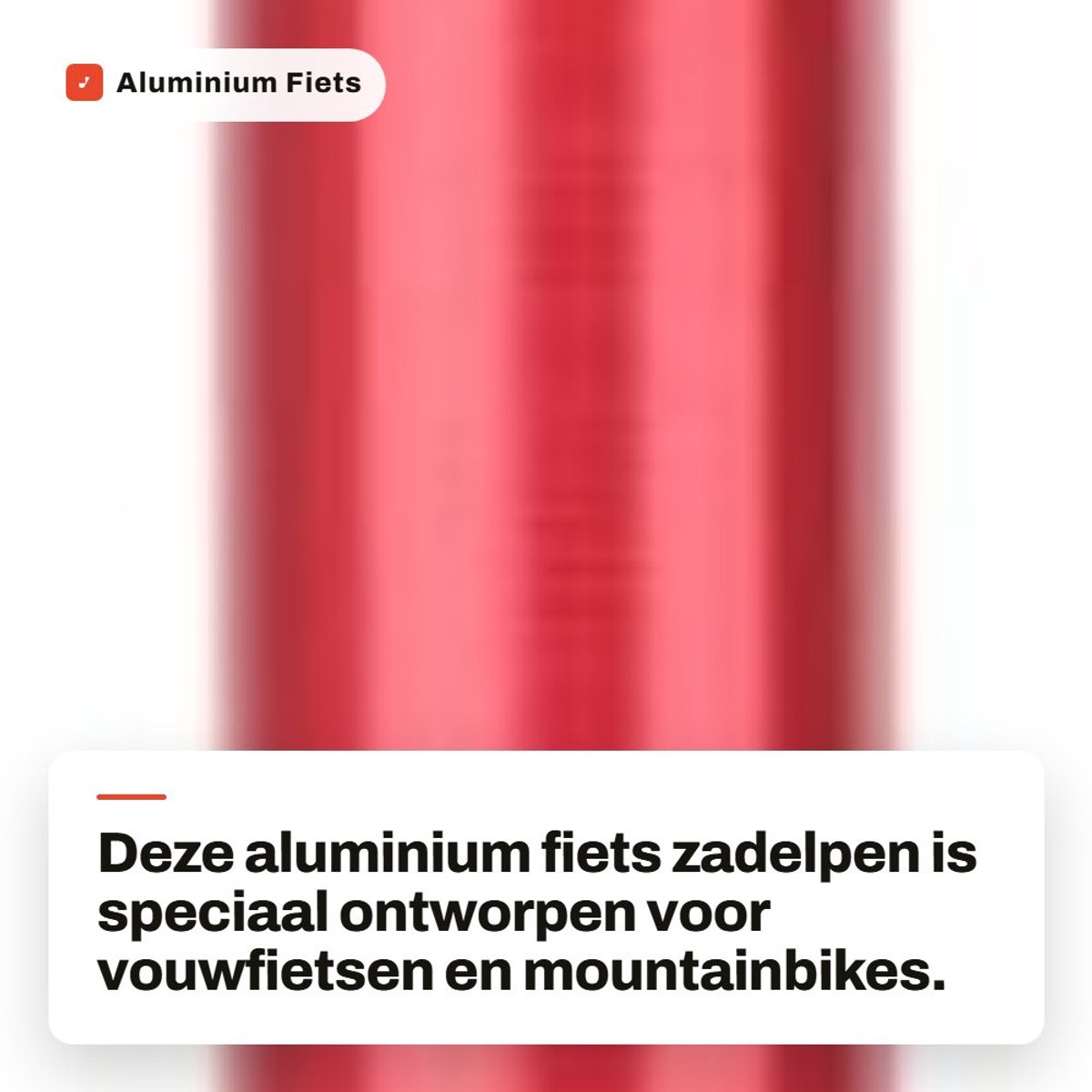 Dailygoods- Zadelpen Aluminium - In Hoogte Verstelbaar - Fietszadelpen 33,9 mm - Eenvoudig te Installeren - Corrosiebestendig - Lange Levensduur - Zadelbuis