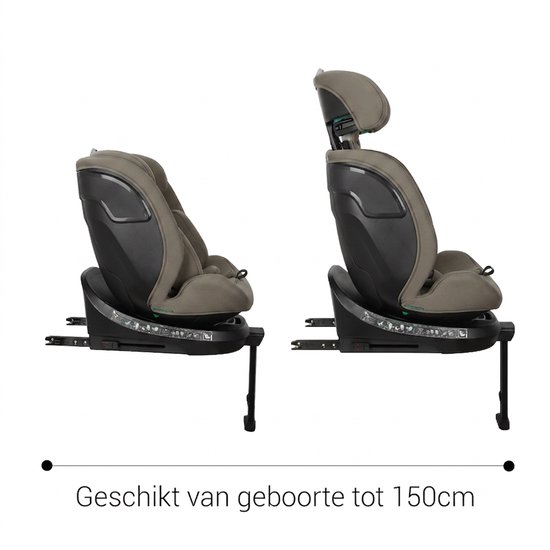 Novi Baby David 3.0 Premium Autostoel - I-Size - 360° draaibaar - Donker Taupe - Geschikt vanaf de geboorte tot 150 cm van Novi Baby® — afbeelding 3