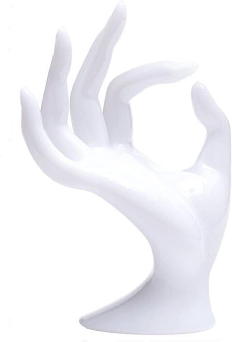 Mannequin Hand Sieraden Display - Armband Houder Ring Stand - Sieraden Organiseren - Driedimensionaal Design - 16.5cm Hoogte - Wit