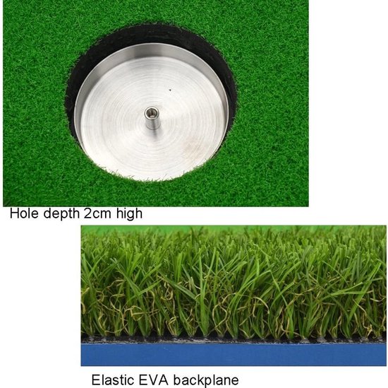 Golf Putting Green - Oefenmat Golf - Golf Techniek Verbeteren - Dubbel Gras Ontwerp - 300 x 75 cm - Groen van GOLF — afbeelding 2