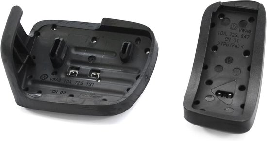 Pedaal Covers - Pedaal Kappen - Auto Interieur - Play & Pause Design - 2 Stuks - Zilver Zwart — afbeelding 2