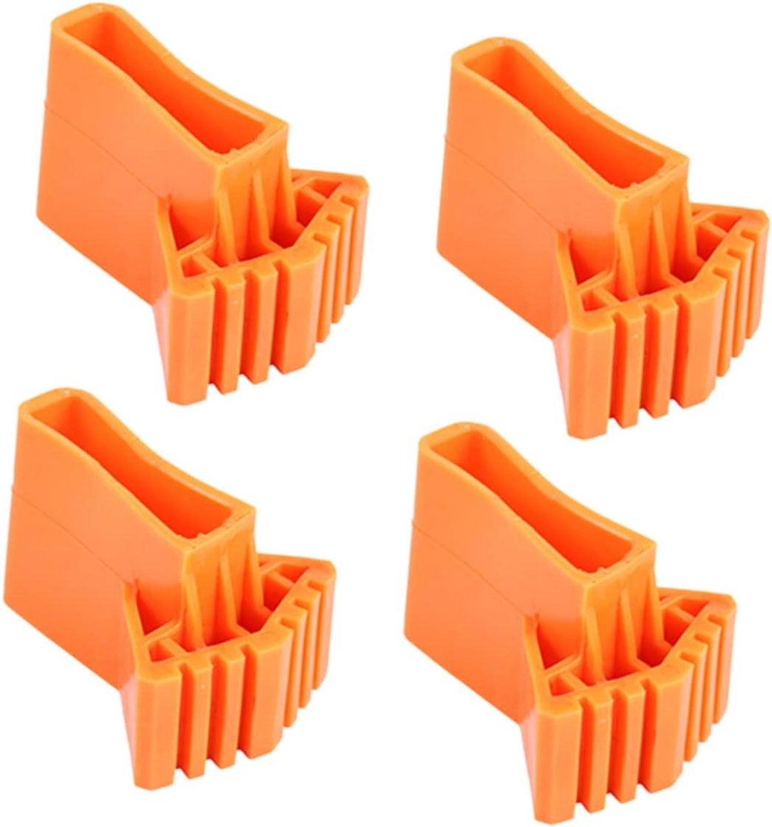 Ladder Voetmatten - Ladderdoppen Rubber - Veiliger Werken - Antislip Ontwerp - 9x6.5x2CM - Oranje