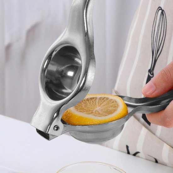 Metalen citruspers - Handmatige Citruspers Juicer Hand Held Squeezer - Antislipgreep RVS handpers Citruspers voor citroenen, limoenen en andere kleine citrusvruchten — afbeelding 2