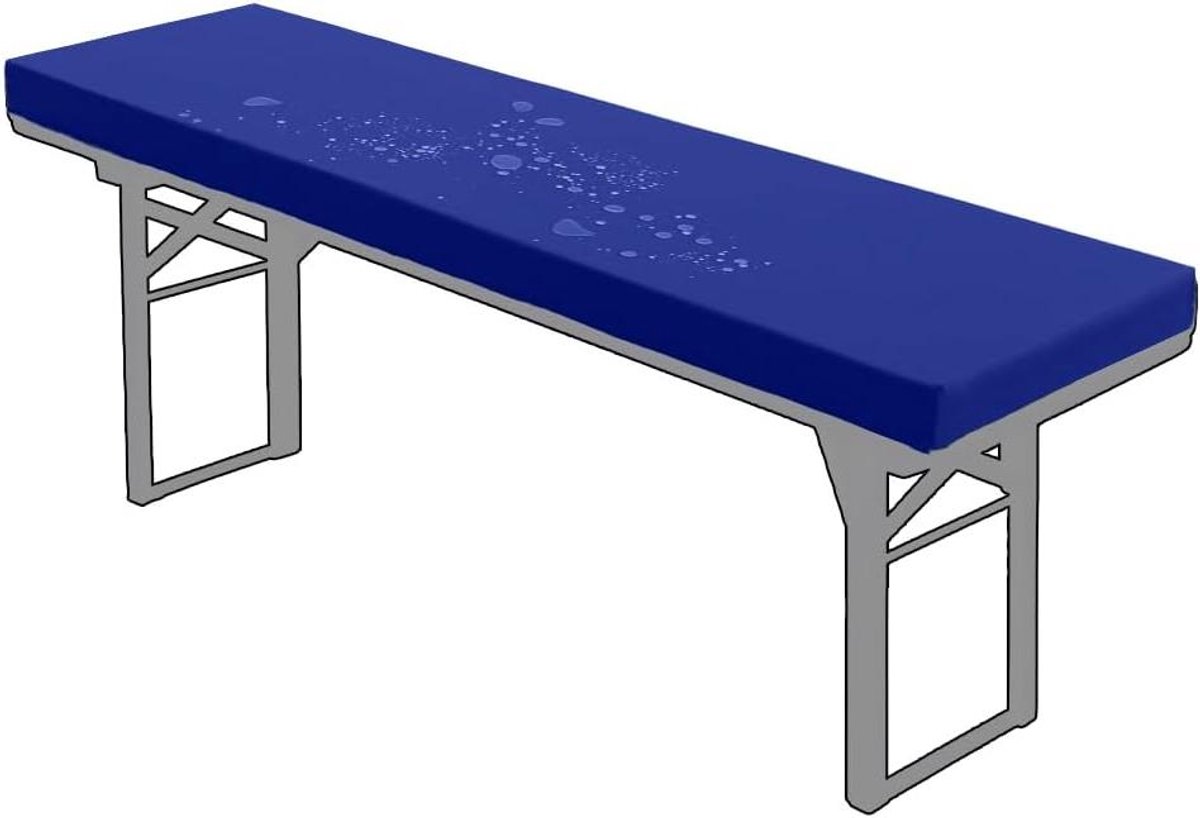 Gewatteerde Bankkussens - Zitkussens Buiten - Terras Ontspanning - Waterafstotend Polyester - 120x30x3CM - Blauw