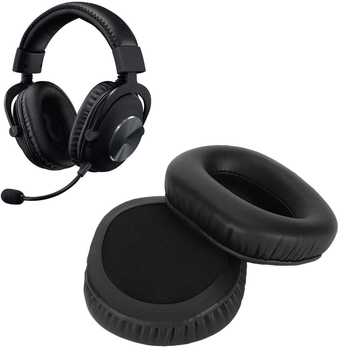 Dailygoods - Vervangende Oorkussens - Gaming-hoofdtelefoon - Zacht en comfortabel - Extra dikte - Eiwitleer - Geheugenschuim - Geschikt voor G Pro X/G...