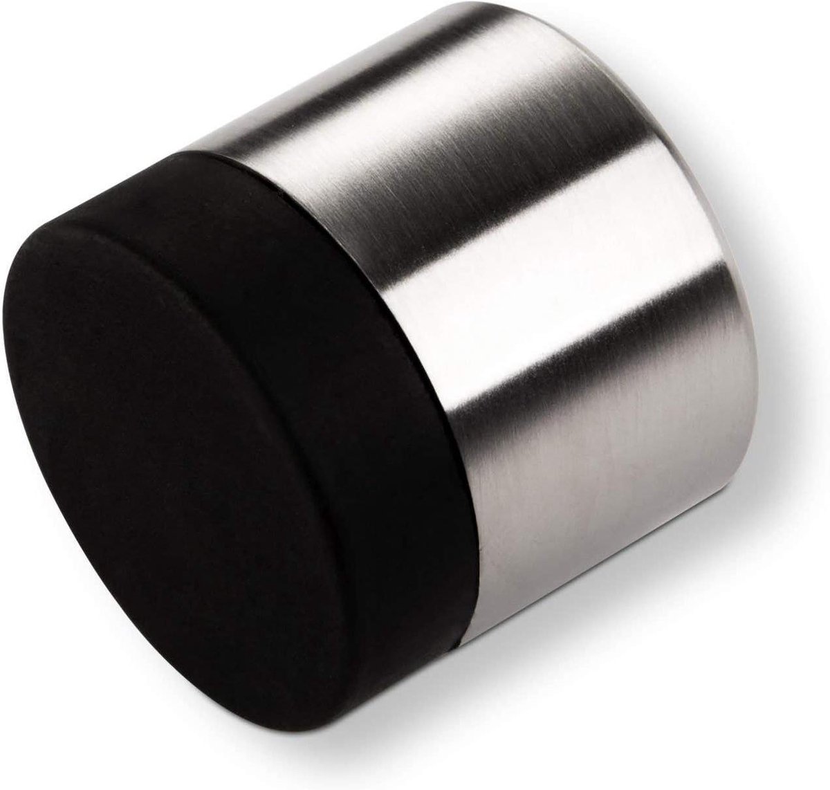 Deurstopper Set - Wandbeschermer - Muren Beschermen - Echt RVS - 2 Stuks - Zilver Zwart