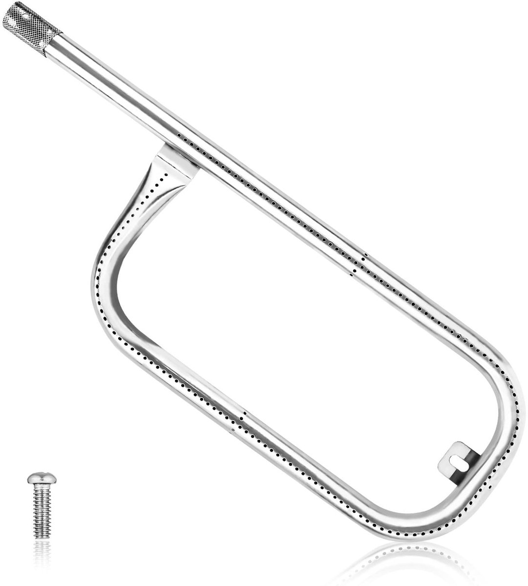 Dailygoods- Branderbuis 43cm - Vervanging voor Weber Q100/Q120/Q1000/Q1200 - Roestvrij Staal - Grill Accessoire - Perfect Ontwerp - 1 stuk - Grillonderdeel