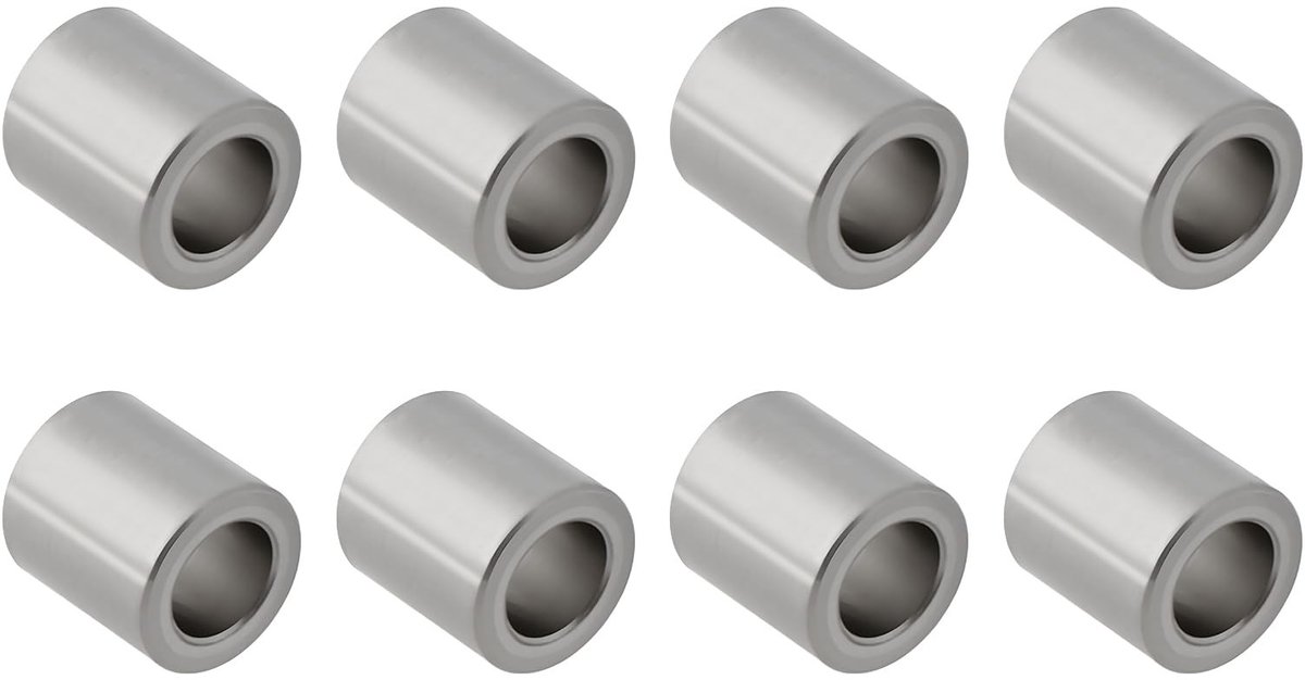 Dailygoods- Kingpin Bushing 8x - Roestvrij Staal - 2.5x1.4x2.3mm - Compatibel met Hot Racing Axial SCX24 - Schokbestendig - Verbeterde stuurprecisie