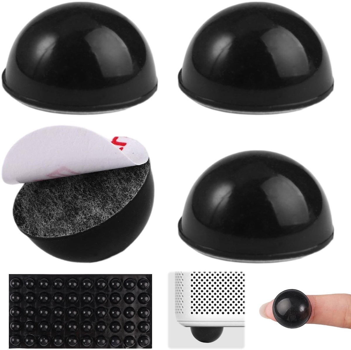 Dailygoods - 50 Stuks Zelfklevende Rubberen Voetjes voor Diverse Toepassingen