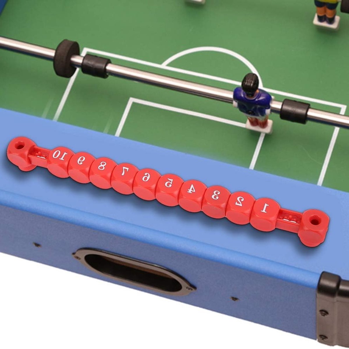 Tafelvoetbal Scoreteller Set van 2, Blauw en Rood, Ideaal voor Tafelvoetbal Spellen, Scorebord Accessoire voor Wedstrijden en Toernooien