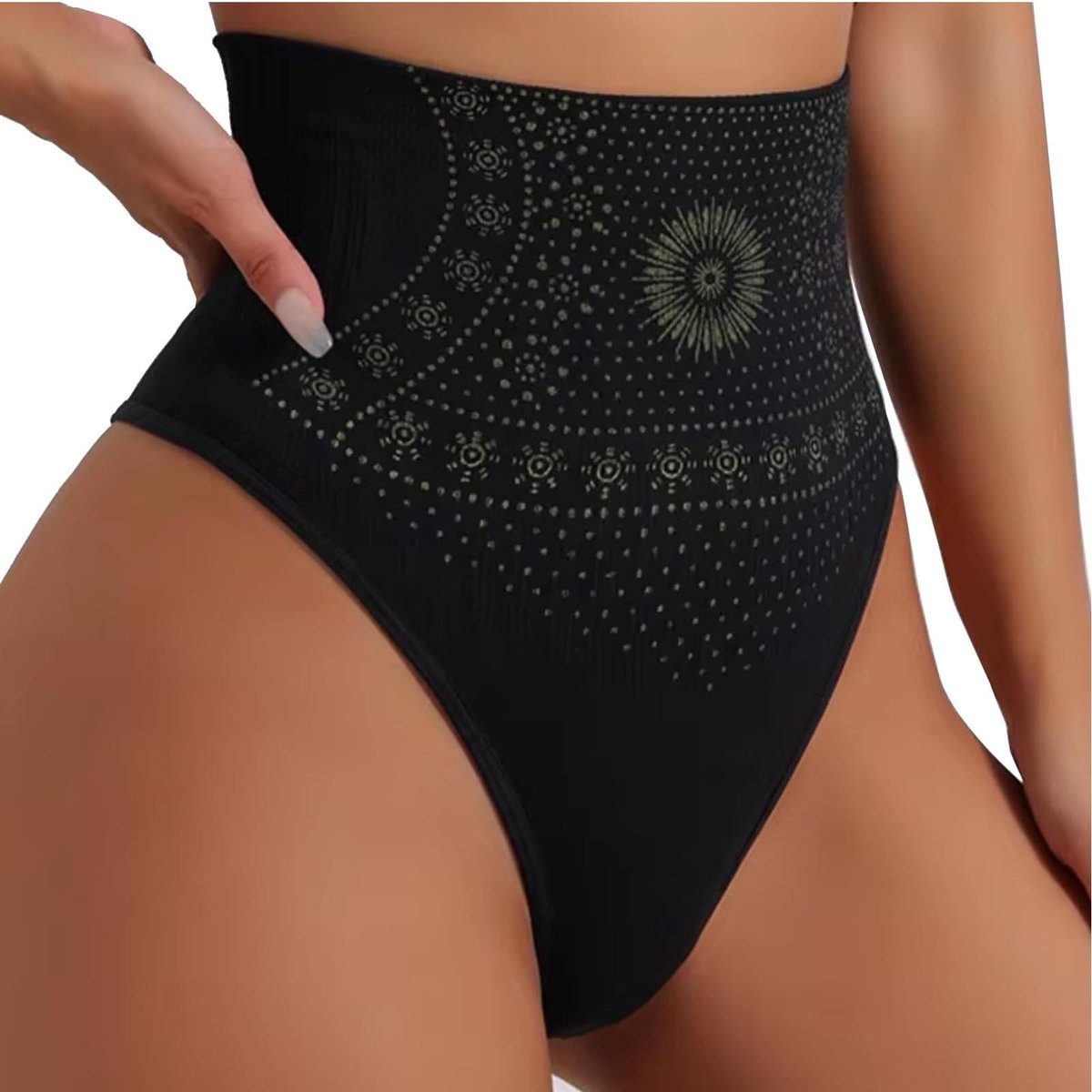 Dailygoods- Onderbroek Shapewear Hoge Taille - Buikcontrole - Bodyshaper - Heupverbeterer - Ondergoed - Zwart - 1 stuk