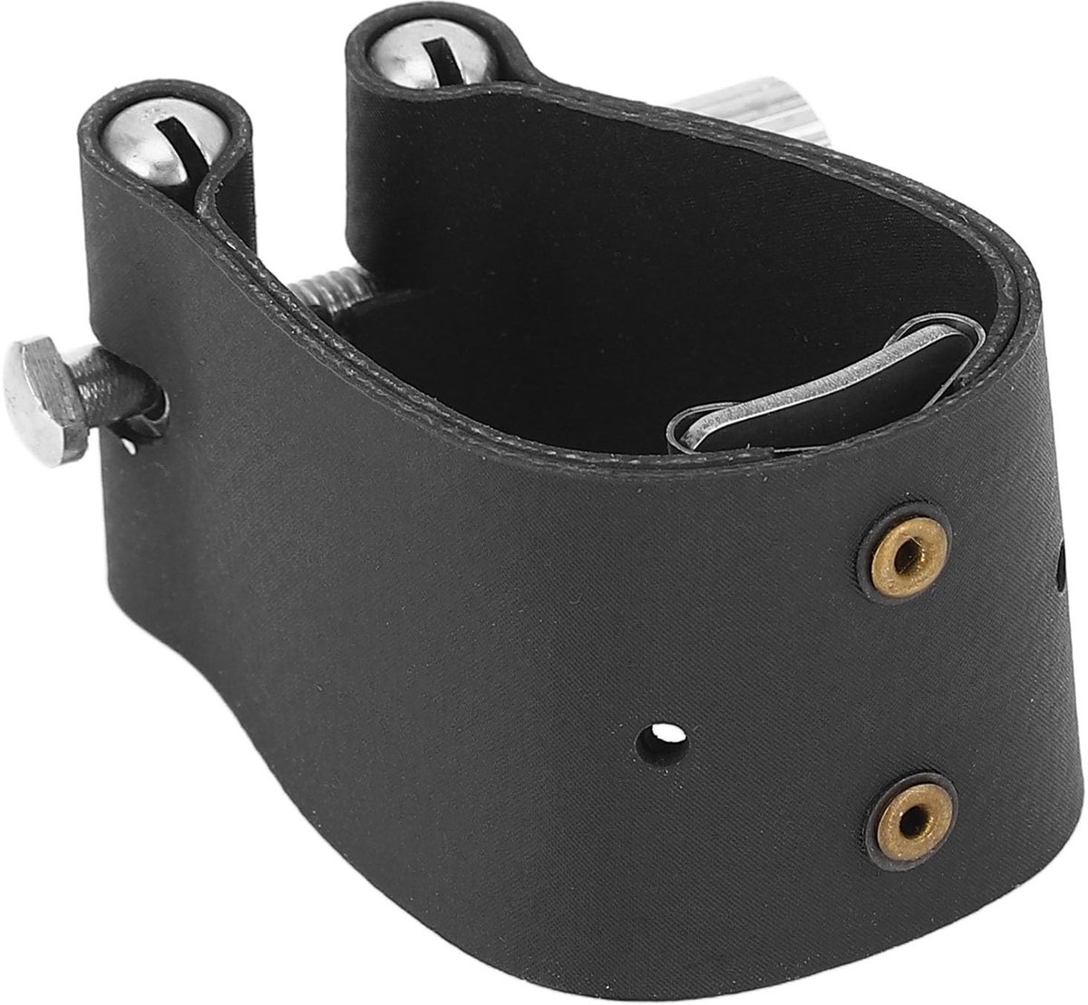 Dailygoods- Ligatuur Verstelbare Schroef - Snavel Bevestiging - Tenorsaxofoon - PU Lederen - Compact Accessoire - Optimale Functionaliteit - Saxofoonligatuur
