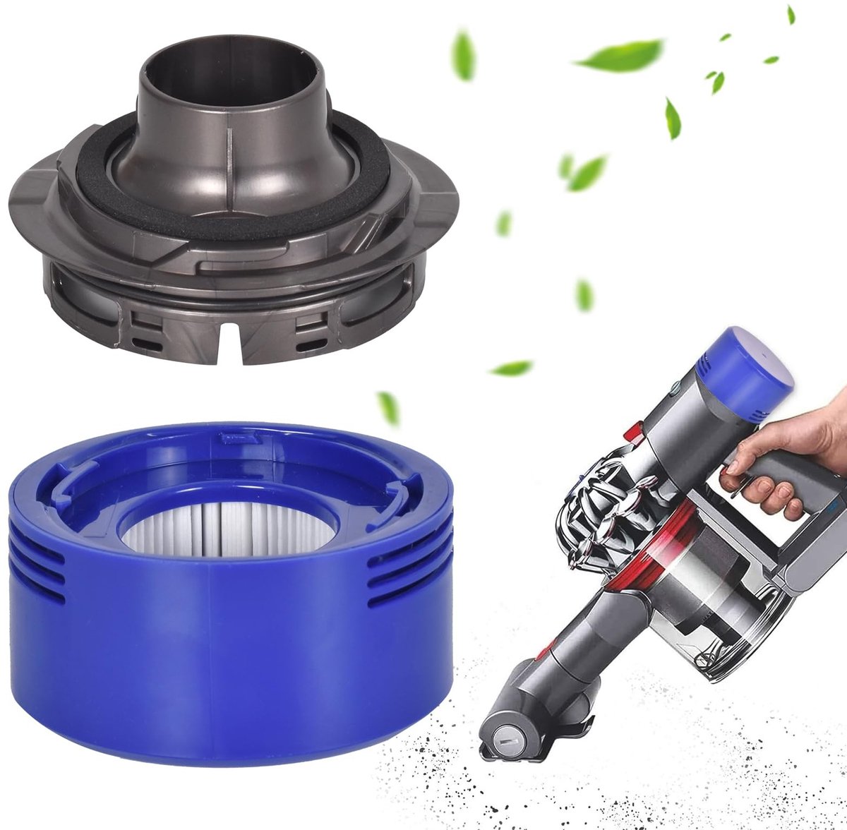 Dailygoods- Motor-achterafdekking Hoogwaardig Kunststof - Vervanging V7/V8 - Reserveonderdelen - Achterafdekking - Perfecte Pasvorm - Eenvoudige Installatie - Stofzuigeronderdelen