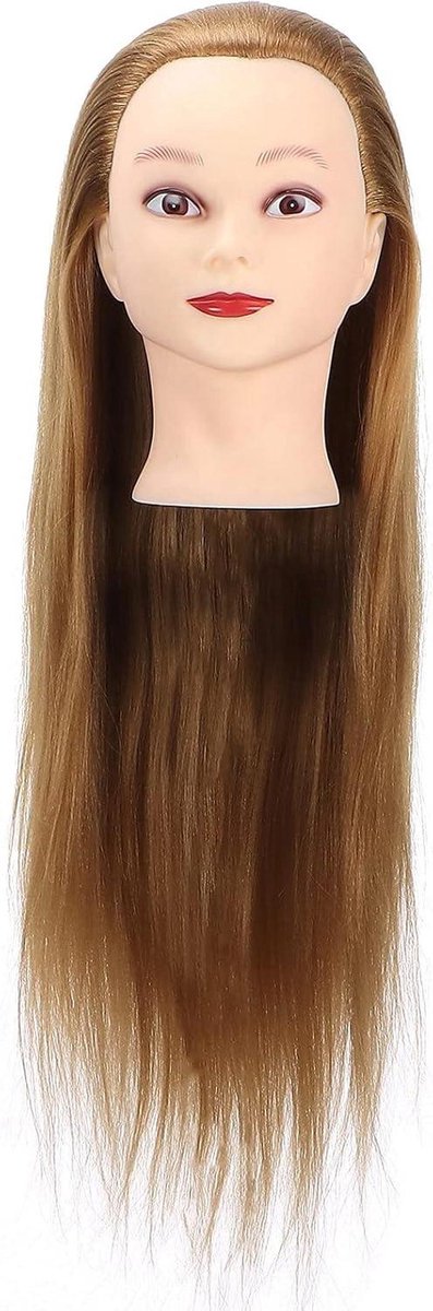 Mannequin Hoofd - Oefenhoofd Kapper - Haar Vlechten - Echt Haar Simulatie - 524 Gram - Niet gespecificeerd