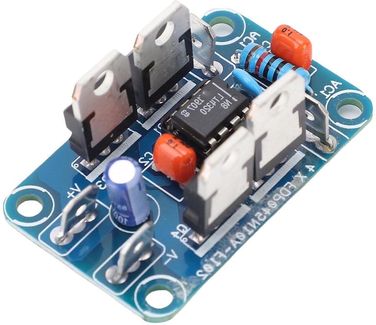 Eindversterker Gelijkrichter - Audio Module - Audio Verbetering - Ideale Diode - 50x32x23mm - Groen