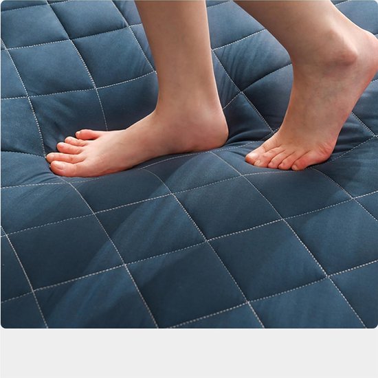 Dikke Futonmatras - Oprolbare Matras Opvouwbaar - Comfortabel Slapen - Zelfnivellerend Veerkussen - Tweepersoons - Grijs — afbeelding 4